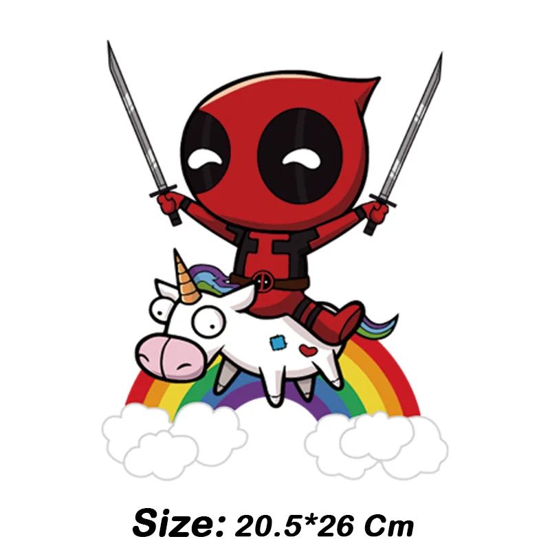 Disney Marvel Avengers Spider Man Cartoon Heat transfers stickers for clothing DIY Printed Pattern Iron-on Stickers For Clothes