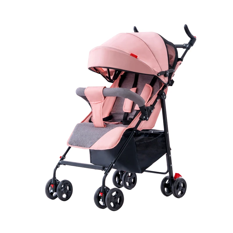 

Детская коляска-трансформер: ультралегкая, портативная, складная, с амортизацией, четырехколесная, для сидения и лежания