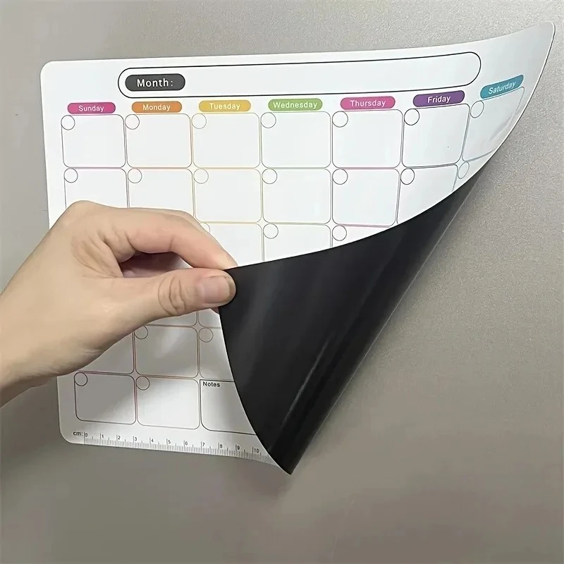 A Refrigerator Magnet ,Monthly And Weekly Planner, Magnetic Calendar Sticker, Soft Note Message Board image 3