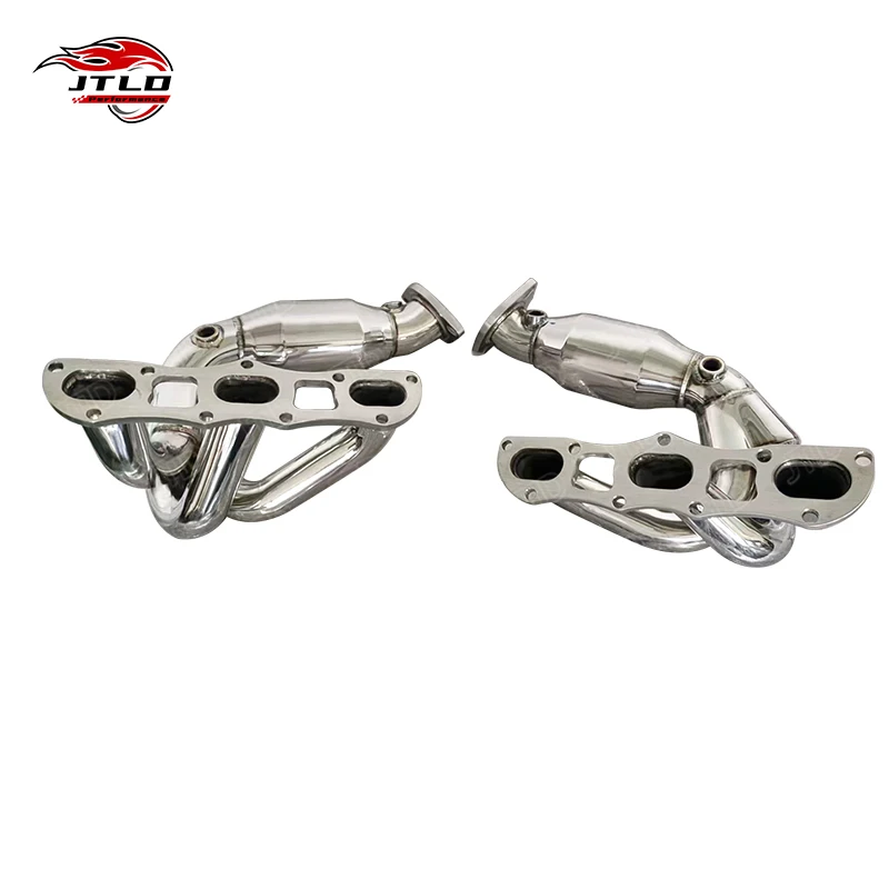 For Porsche 981 Boxster Cayman 2.5L 2.7L 3.4L Turbo Downpipe Exhaust Manifold Headers Equal Length With Performance Steel