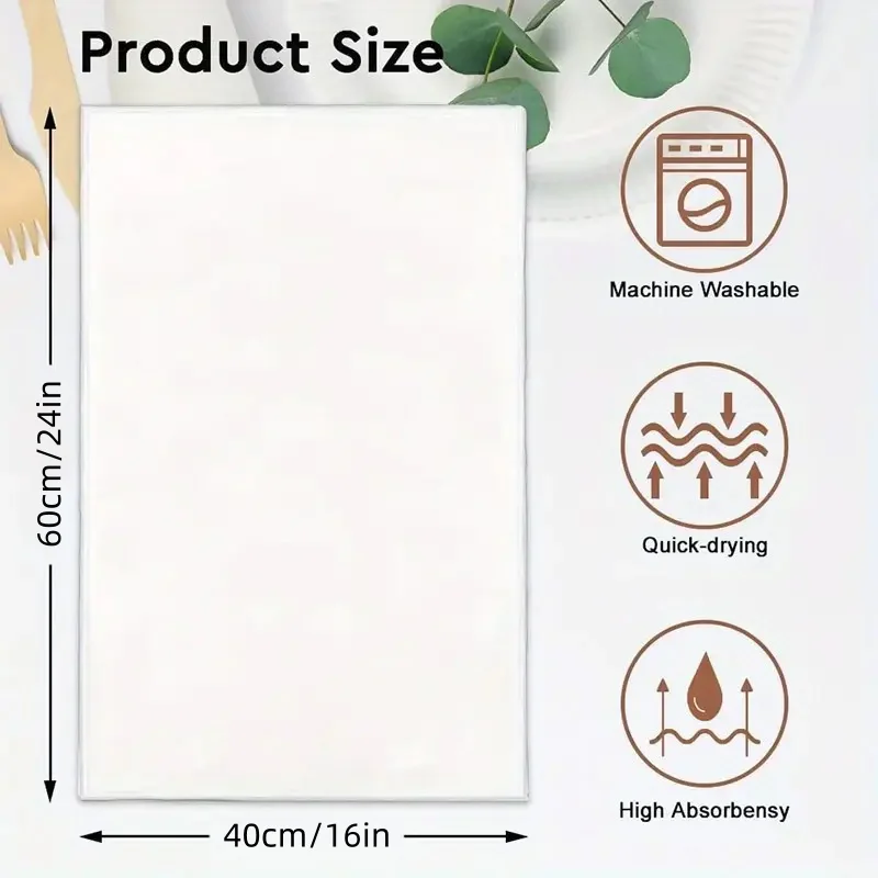 2pc Christmas Snowman Kitchen Towels - Blue Holly Berry Design, Absorbent Polyester for Party Home Use