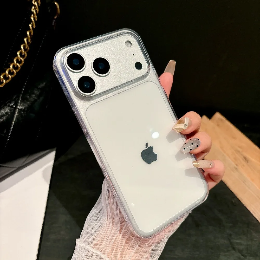 New Luxury Ultra-thin Transparent PC Phone Case For iPhone 17 Pro Max Air 17 Pro 16 15 14 13 Anti-fall Hard Clear Protect Cover