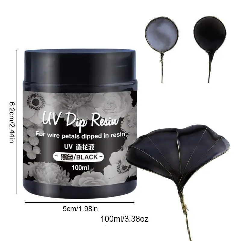 100Ml Uv Dip Hars Lijm Voor Draad Bloemen Kleurrijke Vloeibare Hoogglans Ultraviolet Uitharding Kristal Uv Lijm Sieraden Maken