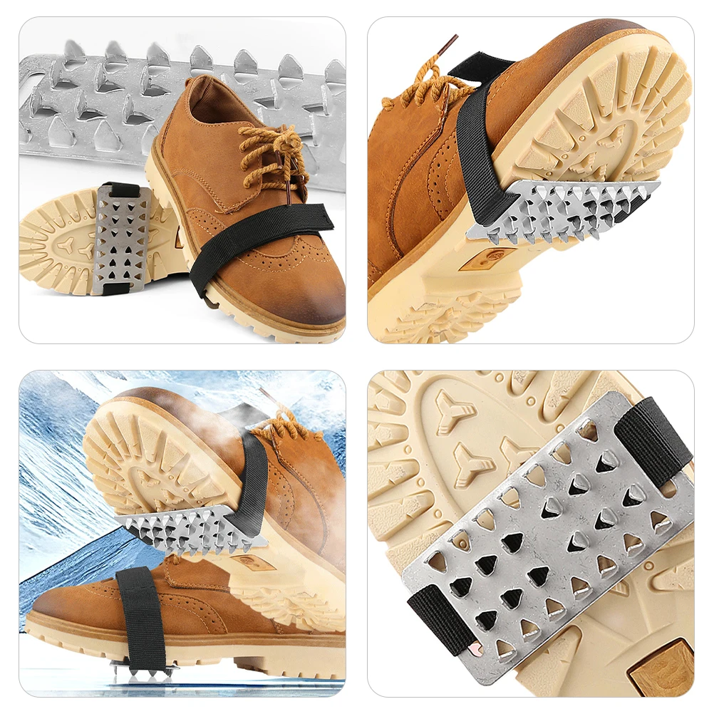 

1 Pair Non-Slip Shoe Grippers Ice Snow Traction Cleats Anti-Slip Climbing Crampons For Boots Men Women Kids Outdoor Hiking