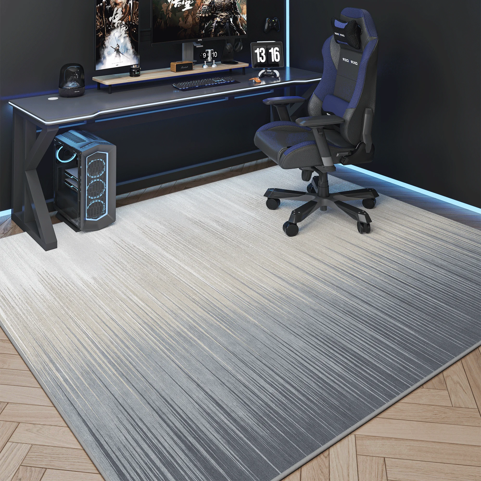 

E-sports room carpet, computer chair, floor mat swivel chair e-sports chair waterproof wipeable leave-in non-slip mat household