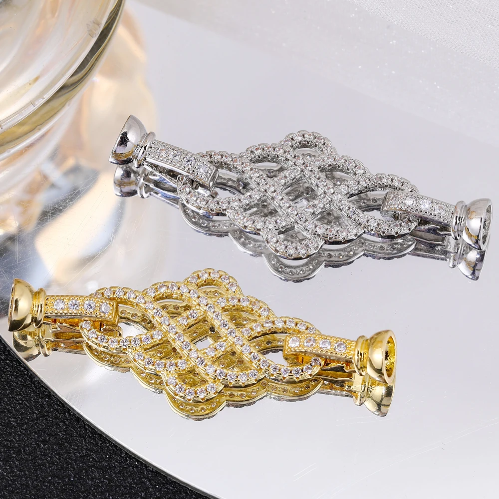 

Juya 18K Gold Silver Plated Needlework Beads Pearls Jewelry Making Mountings Fastener Connector Locks Closure Clasps Supplies