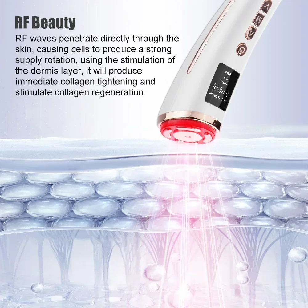 Hifu Face Lifting Machine EMS Facial Microcurrent Face Massager Skin Rejuvenation Anti-Aging Skin Tightening Mini Hifu Machine