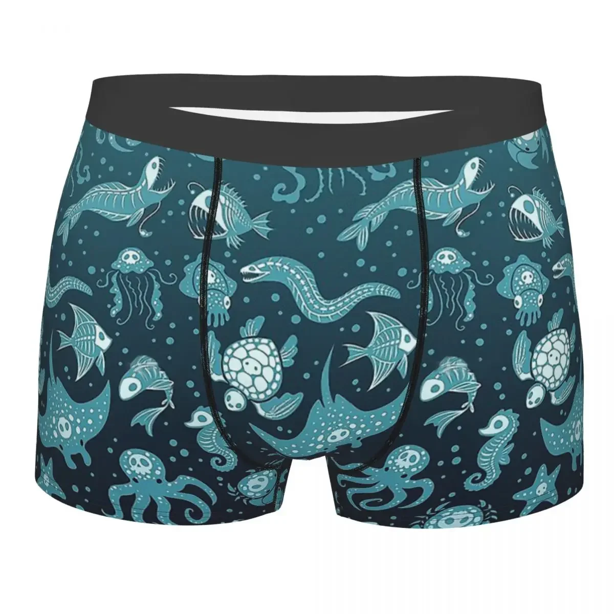 Deep Dead Sea Skeleton Skull Bone Underpants Homme Panties Men's Underwear Ventilate Shorts Boxer Briefs