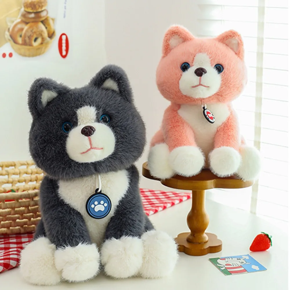 Simulación de perro Corgi, muñeco durmiente, perro de peluche de dibujos animados, Animal relleno, cachorro Kawaii, muñecos de peluche, regalos de navidad y cumpleaños