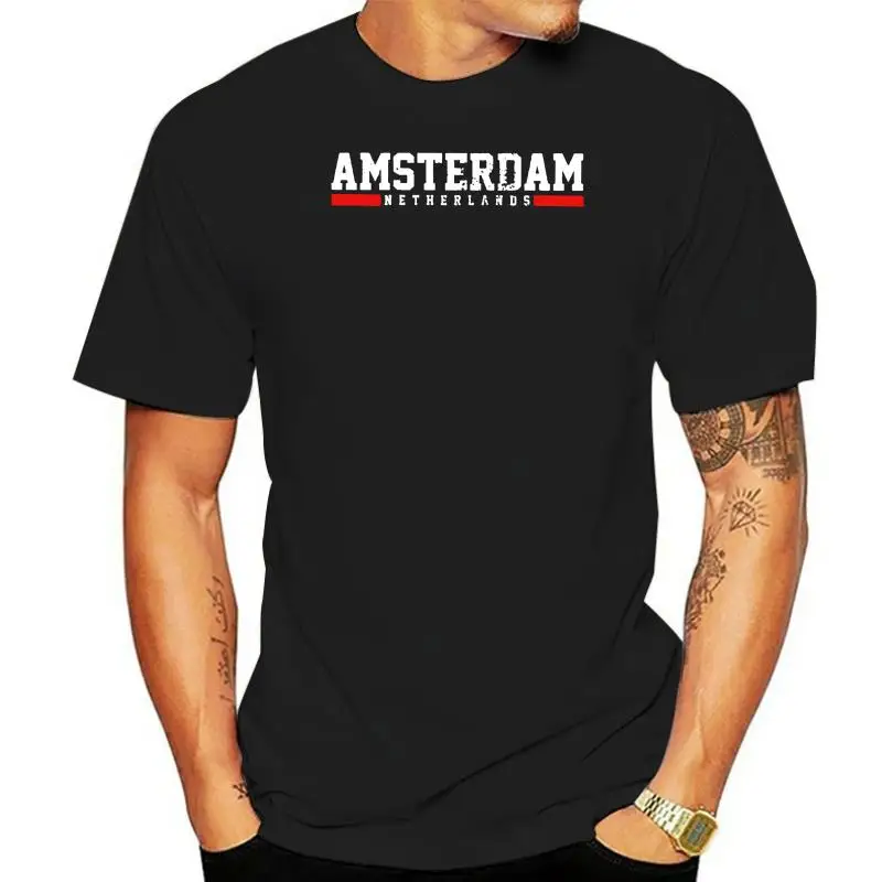 Amsterdam Vintage T Shirt 100% Cotton Classic Harajuku Tee Shirt For Mens Big Size 3xl 4xl 5xl Streetwear Hiphop