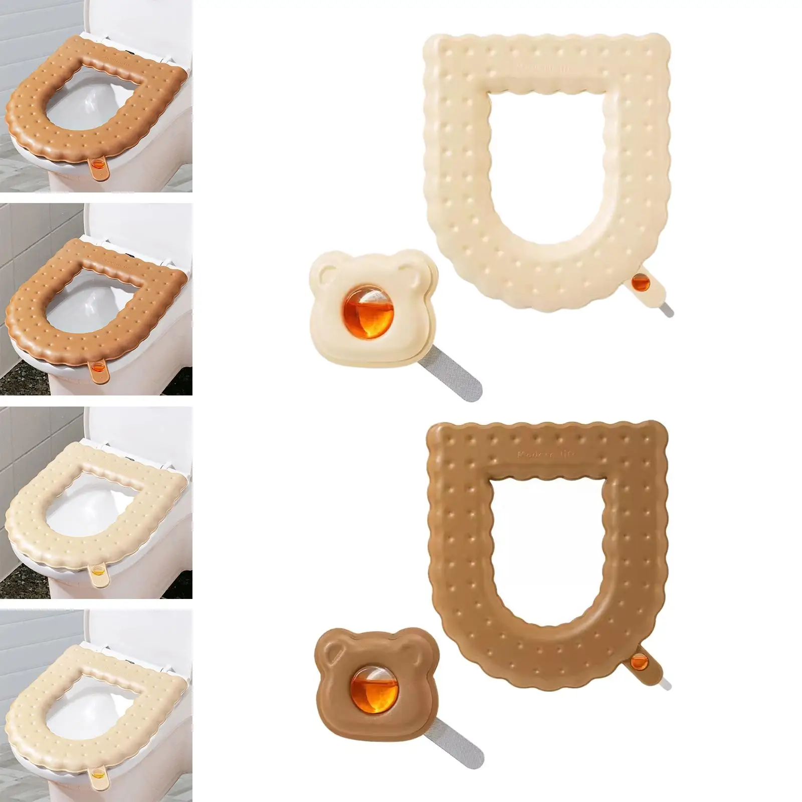 

Thick Toilet Seat Cover Washable Convenient Flexible Toilet Seat Cover with