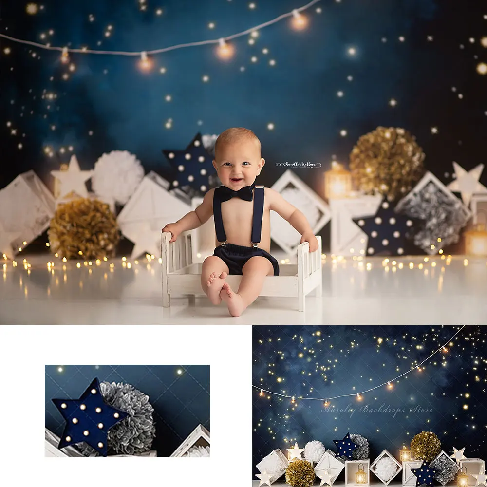 

Starry Night Photography Backdrop Kids Baby Cake Smash Photocall Decors Child Adult Birthday Props Studio Backgrounds