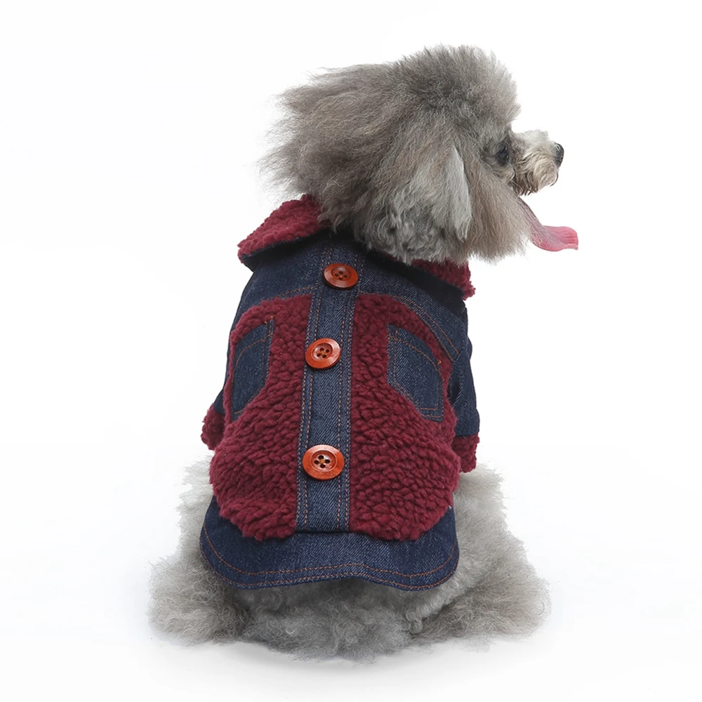 Winter Warm Pet Coat Dog Jacket Warm Thick Windproof Warm Soft Red for Small Medium Dogs Dog Coats Jackets