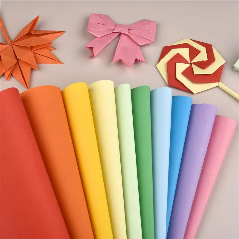 100 قطعة ورقة البطاقات مزدوجة الوجهين للطي اوريغامي ورقة مربع ورقة رافعة الحرفية لتقوم بها بنفسك ورقة الرغبات المواد الفنية أدوات المجوهرات ﻿