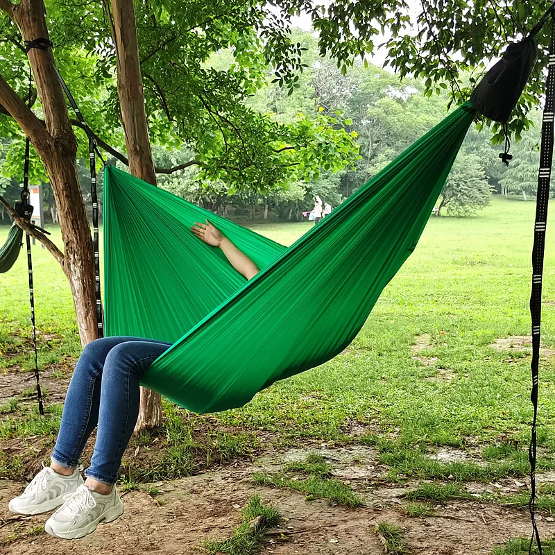 2021 High Quality Hammock Ultra light 380T (20D) New Parachute Nylon Lightweight and compact, easy to carry, Load-bearing 200kg