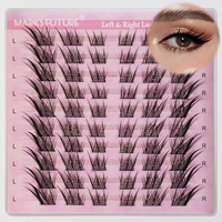 Natural eyelash cluster DIY eyelash extension eyelash extension slim 3D cat eye eyelash cluster left and right C curly single