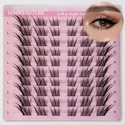 Natural eyelash cluster DIY eyelash extension eyelash extension slim 3D cat eye eyelash cluster left and right C curly single