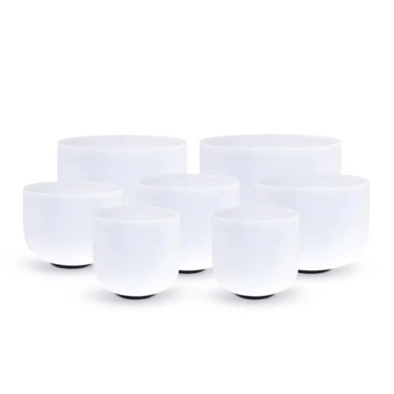 

8"-14" Factory Wholesale 432 Hz Crystal Singing Bowls Frosted Quartz Crystal Singing Bowl