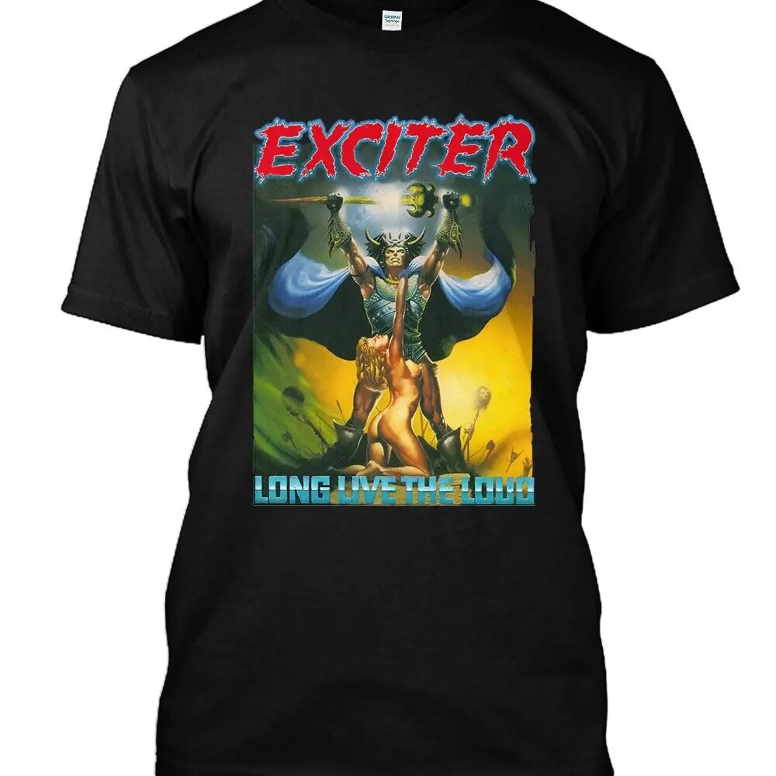 NWT 7799 EXCITER Long Live The Loud T Shirt Size S 3XL Black vintage Washed Unisex Soft Casual Slightly streetwear graphic