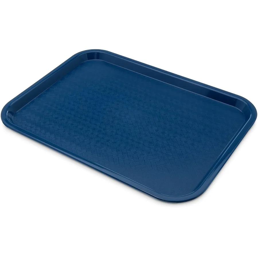 

Cafeteria Tray with Patterned Surface for Cafeterias, Fast Food, Dining Room, Plastic, 16.31 X 12.06 X 0.7, Blue, (Pack of 24)