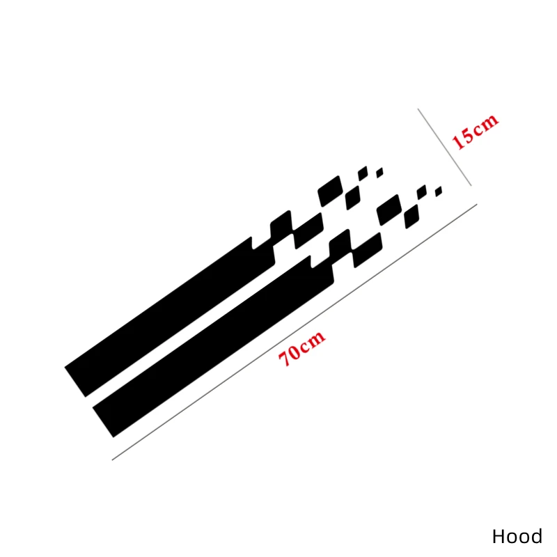 Car Stripes Hood Sticker Racing Bonnet Sport Decal For Renault Megane Clio RS Captur Sandero Espace Twingo Scenic Laguna Trafic view 5