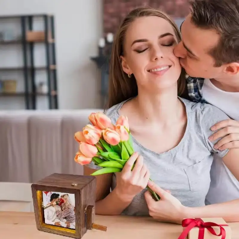 كتاب صور مضيئة على شكل كرنك يدوي - إطار حركة 8/16 مع كرنك متوهج في الظلام، ديكور جداري سهل التركيب