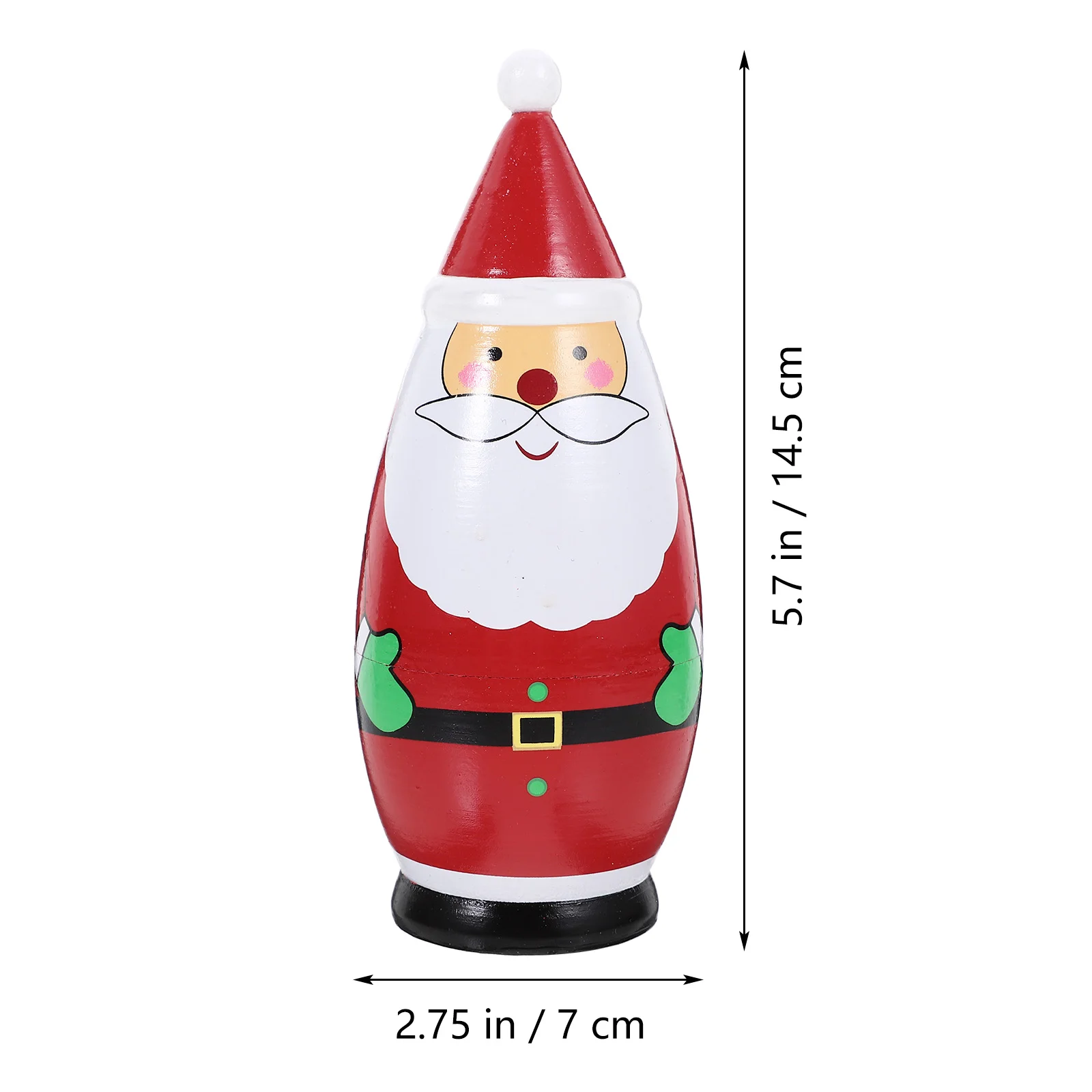 Santa Claus Figurines Five-layer Christmas Matryoshka Toy Cartoon Nesting Dolls Puzzle