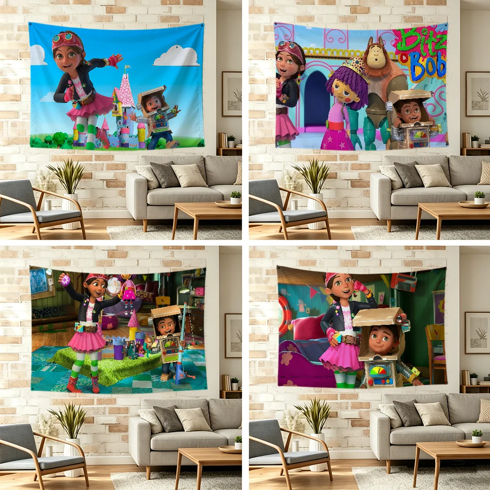 B-bitz B-bob Anime Flag For Outdoor Camping Bar Picnic Party Home Decoration Ornaments Banner