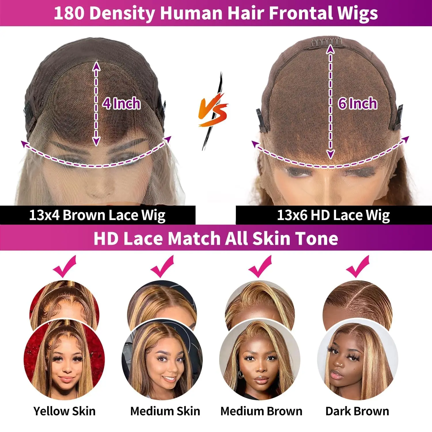 Highlight Ombre Bone Straight Wigs 13x6 Lace Frontal Wig Human Hair Blonde 40 Inch 360 Full Lace Front Human Hair Wigs image 4