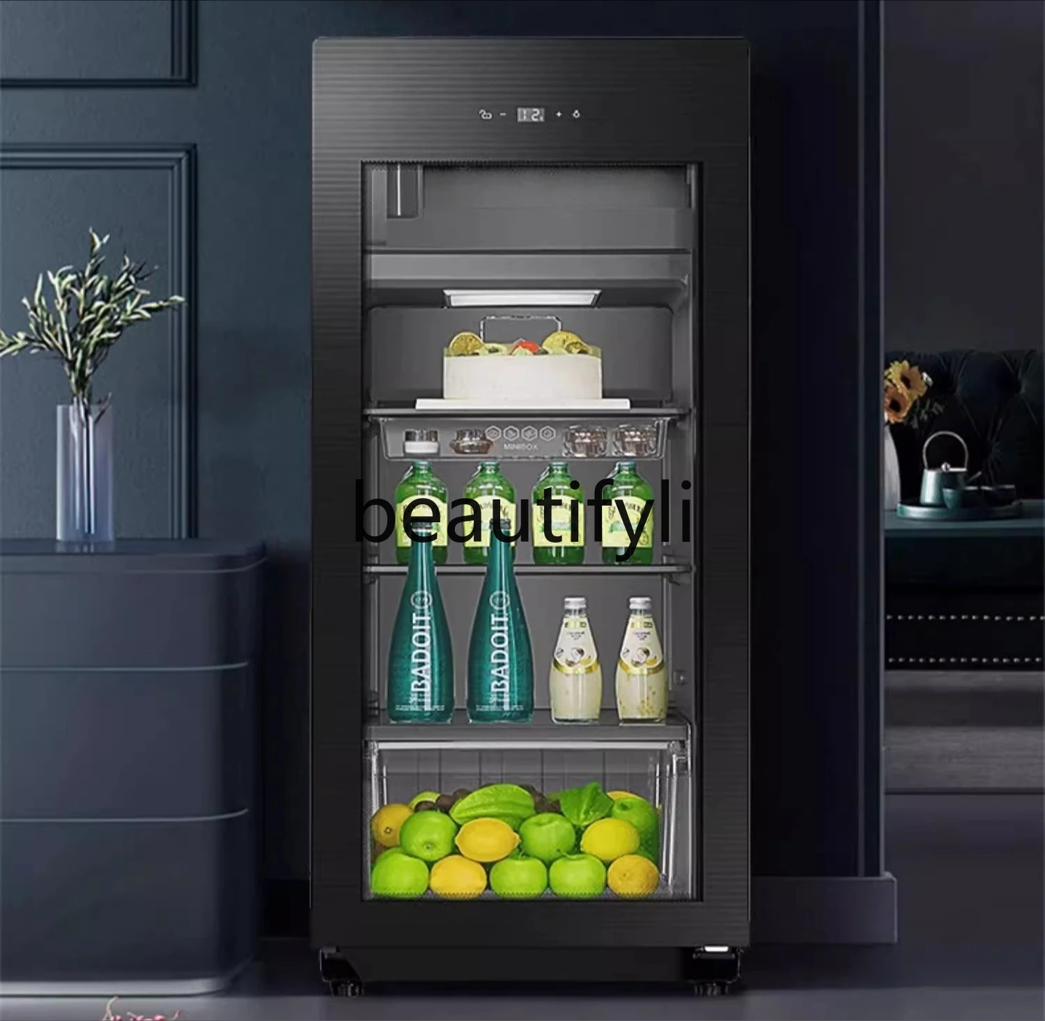

Ice bar, wine cabinet office refrigerator freezer silent energy-saving red wine tea, refrigerated fresh-keeping cabinet