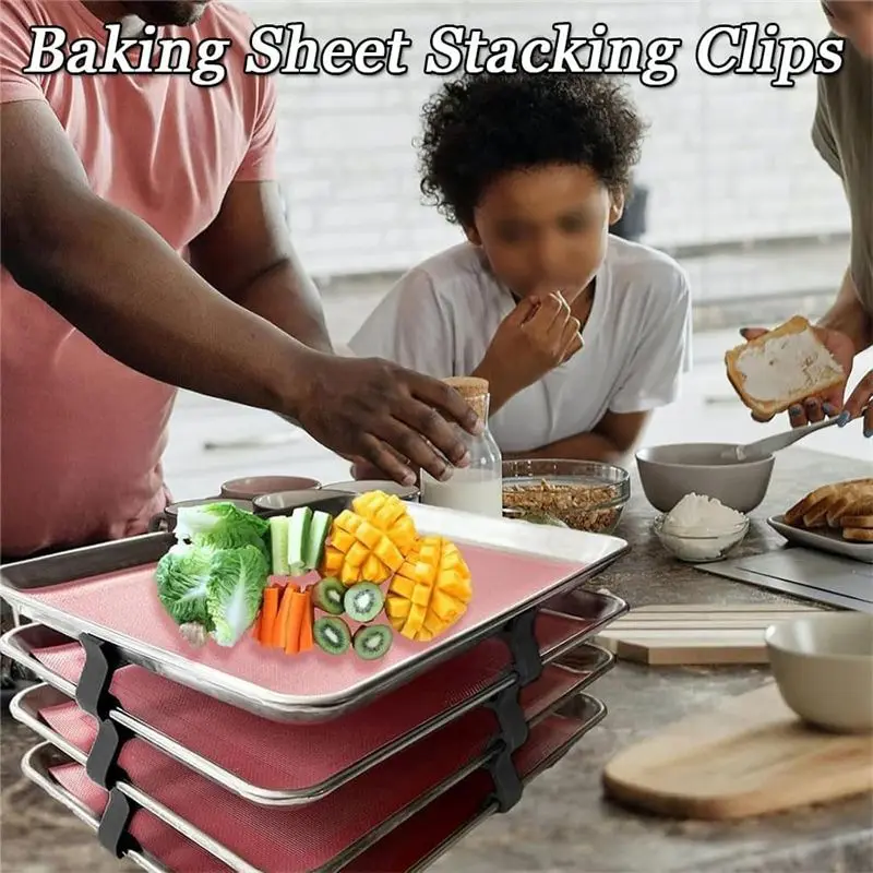 J1UL1N Baking Tray Stacker Baking Tray Stabilization Bracket Tray Stacker Cookie Tray Tray Manager
