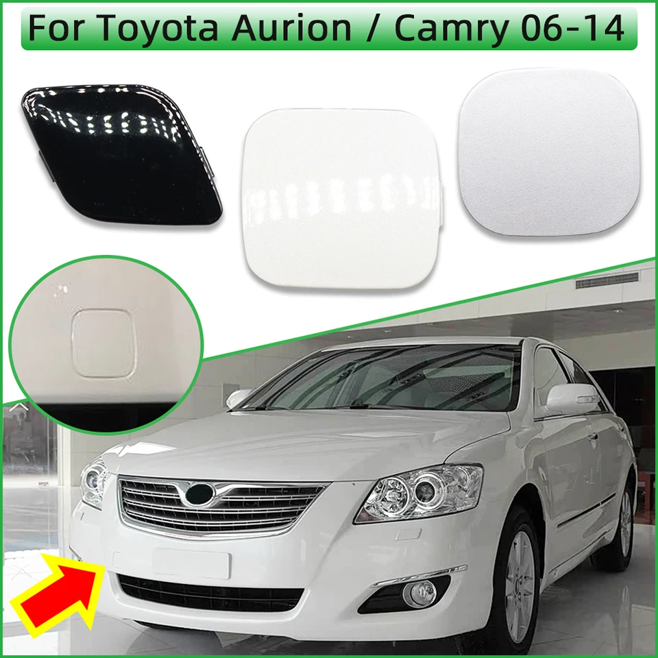 For Toyota Camry Aurion 2006 - 2014 Front Bumper Towing Hook Trailer Cover CapTow Hook Lid Hood Traction Garnish Trim Painted