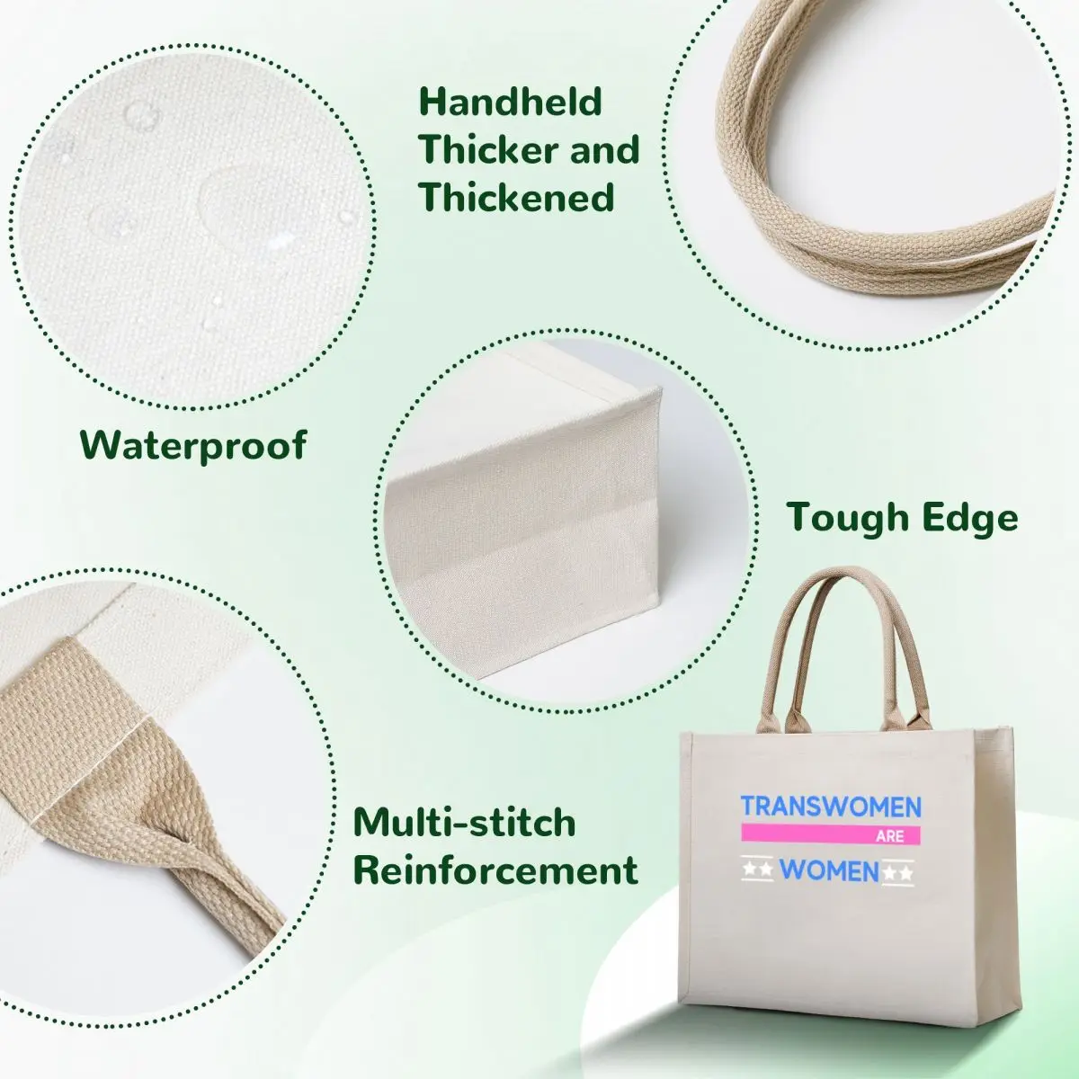 transwomen are women design Tote Bag cute pouch bag tote bag custom luxury women Canvas shoulder