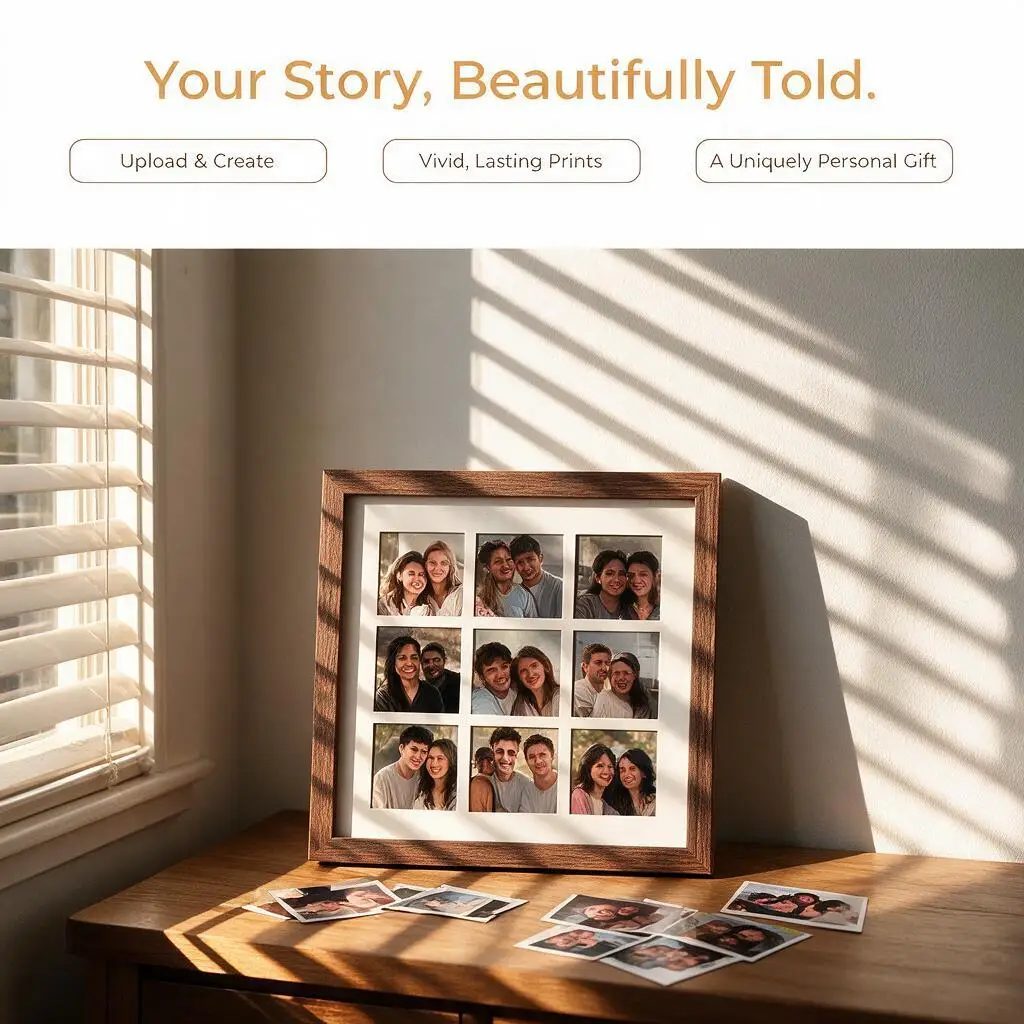Personalized customized photo nine-square photo frame set table washed photo custom diy puzzle couple printing commemorative