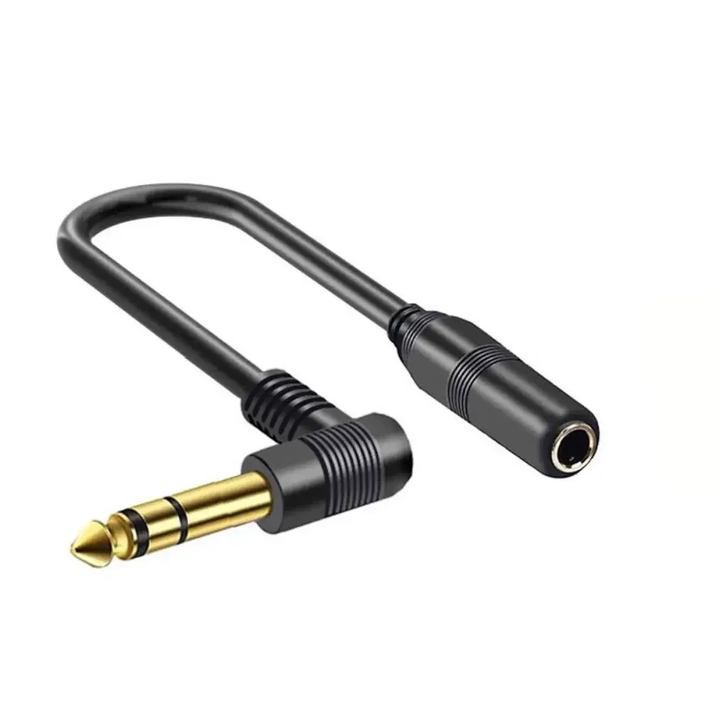Right Angle Right Angle 6.35mm Male Extension 90 Degree 6.35mm Male To Female Audio Cord 1/4 Inch TS Mono Jack 1/4 Inch