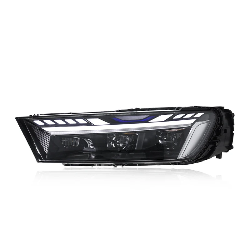 1 Pair LED Headlight Assembly for Audi Q7 2016-2019 Headlights Plug and Play with LED DRL Dynamic Turning Front Headlamps