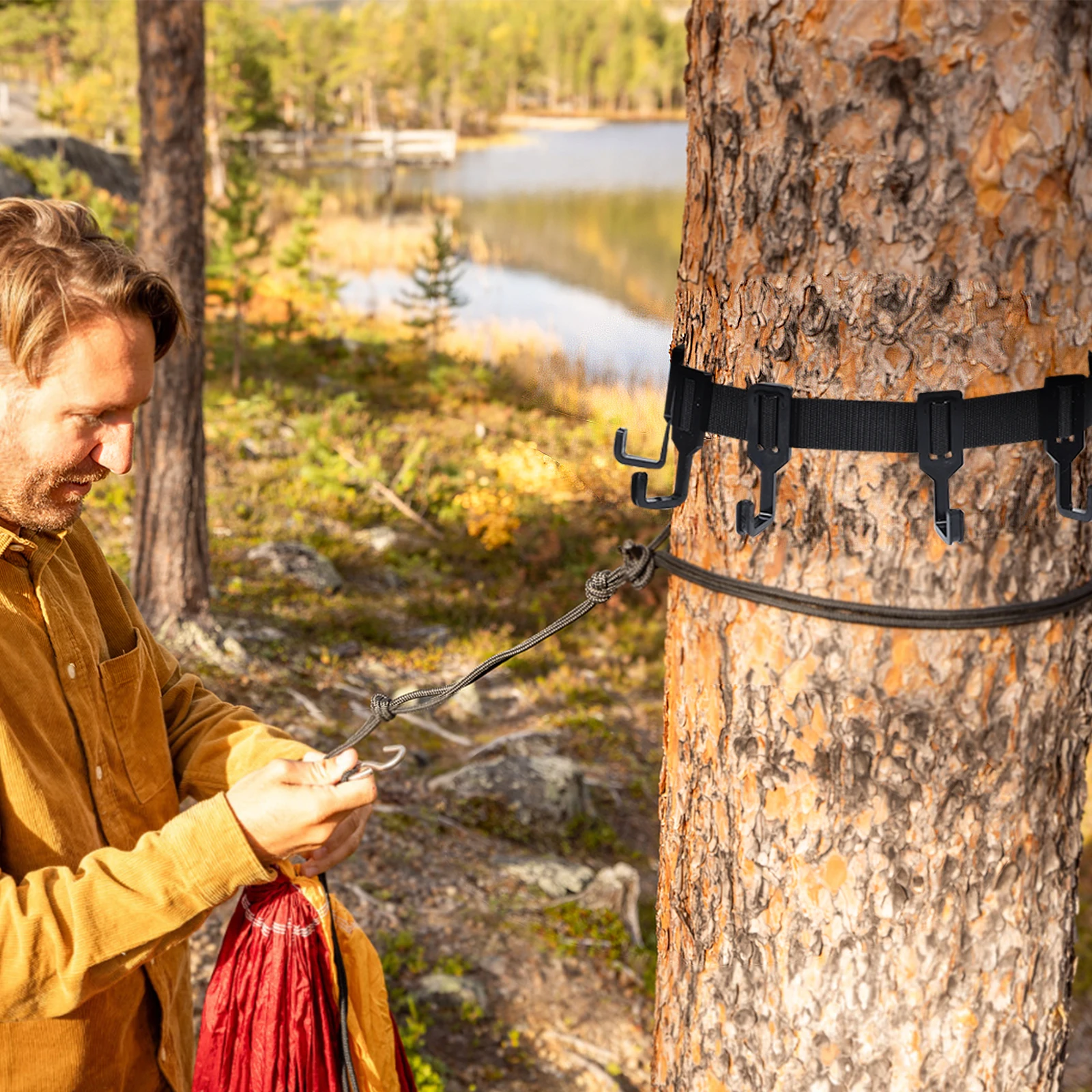 

Tree Hook Camping Organization Hammock Hooks Accessories Hanging Tent Gear Plastic Travel