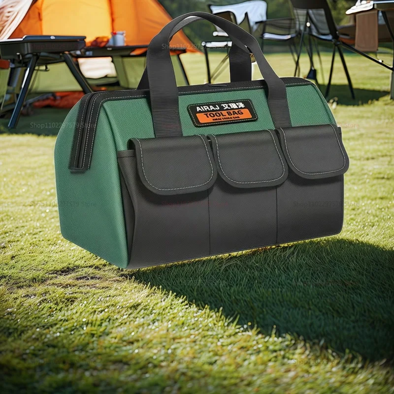 대형 전기 도구 가방 주최자 헤비 듀티 도구 파우치 가방 멀티 포켓이있는 방수 낙하 방지 보관 가방 Pochete