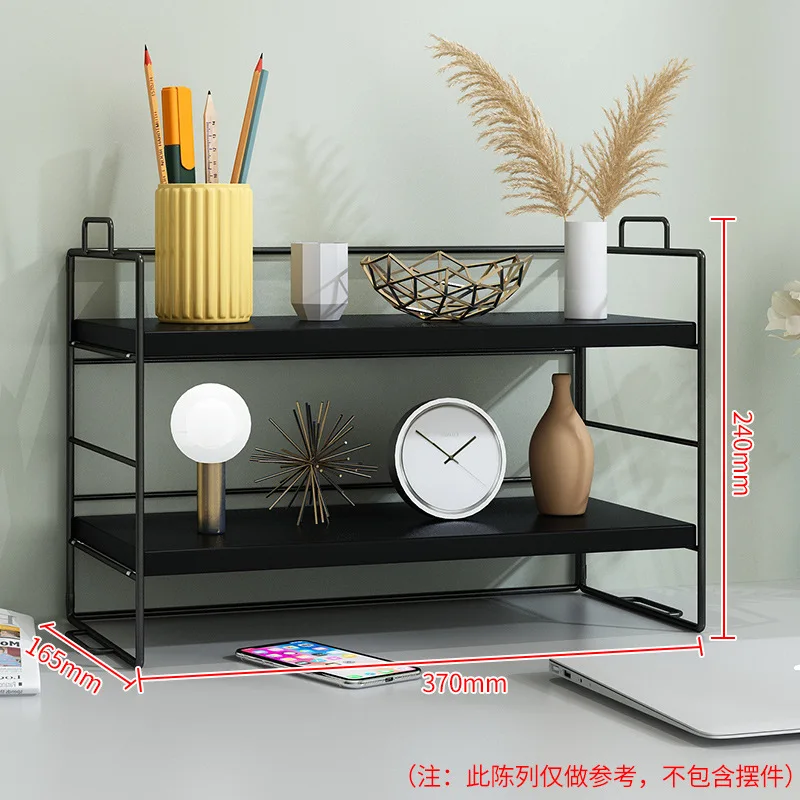 Desktop Storage Rack Desk Storage Office Multi-Layer Dormitory Desk Organization Dining Table Table Shelf Small Bookshelf