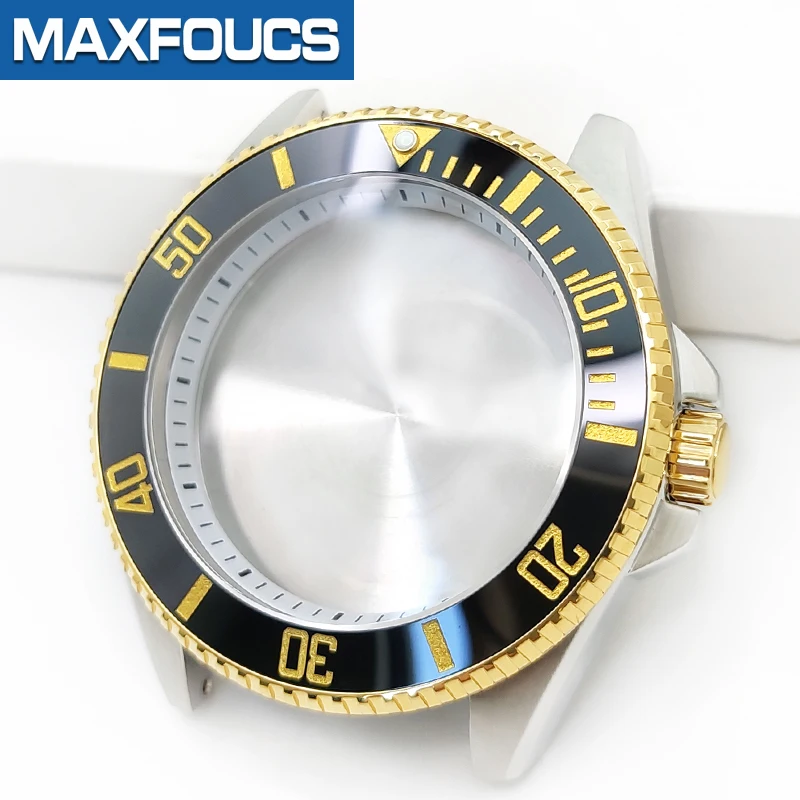 MDV-106 Gehäuse MOD Swordfish Stahl-Uhrengehäuse 3-Uhr-Position Glänzende/Gebürstete Lünette Eingesetzte Krone Gehäuseboden Saphirglas Kundenspezifisches Teil – Detail 16