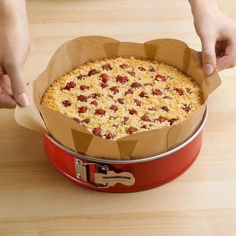 Cake Mat Baking Tools Mold Cake Tin Liner Non Stick Baking Pan Sheet Khaki Round Cake Mats Household Tool