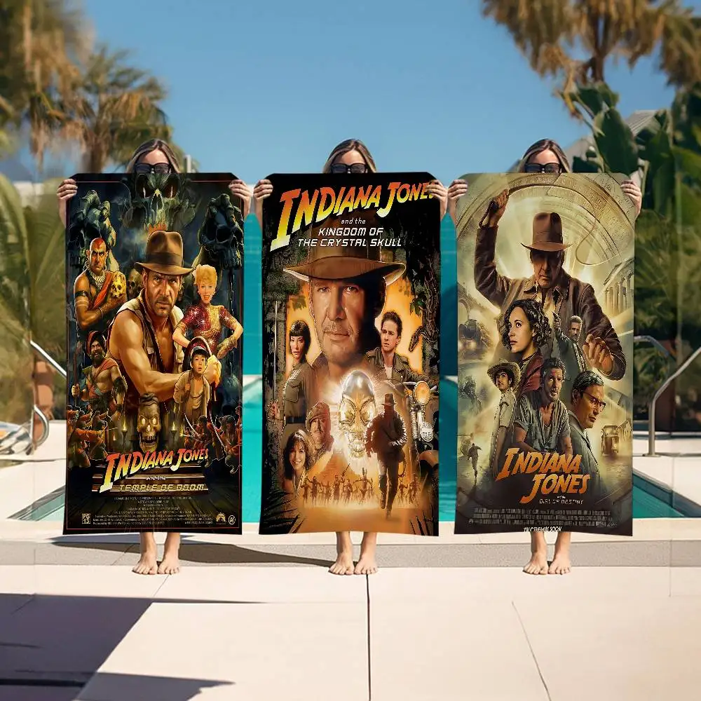 Film d'aventure I-Indiana J-Jones, couverture en microfibre, serviettes de plage à séchage rapide, serviette de piscine super absorbante