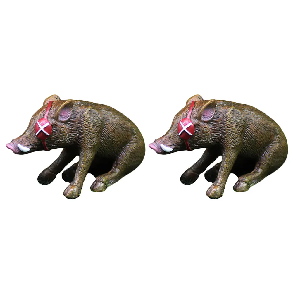 

2pcs Pirate Ornament Resin Decor Mini Decoration Garden Statues Micro Landscape Pig Decor Desktop Garden Ornaments Home
