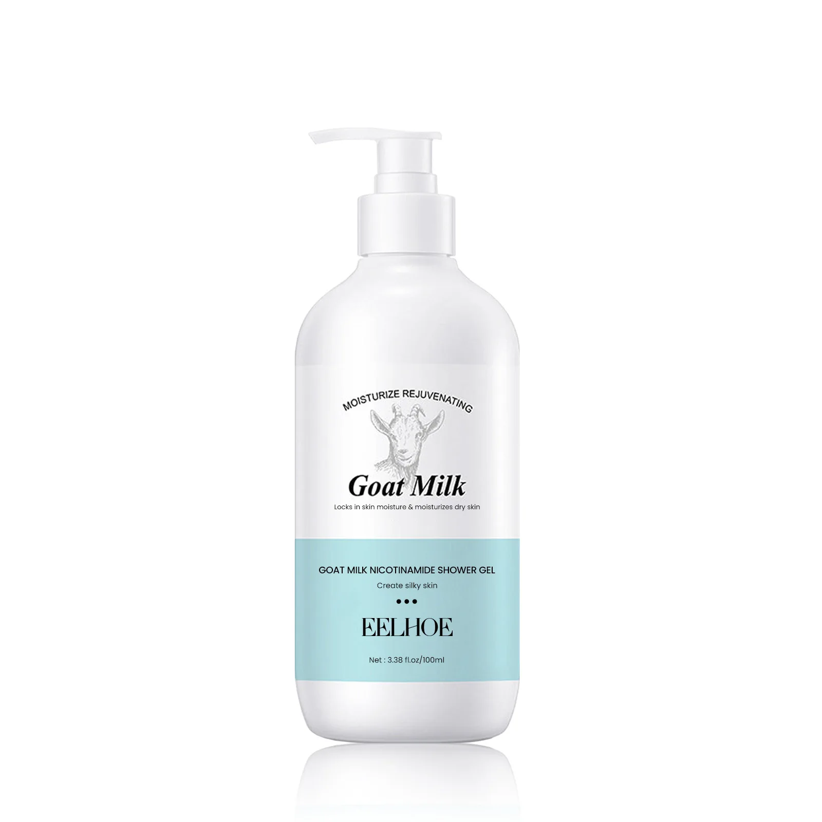 EELHOE Goat Milk Niacinamide Shower Gel Deep Cleansing Skin Exfoliator Moisturizing Nourishing Body Wash Firming Skin Care 100ml