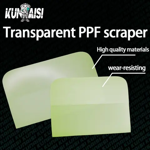 KUNAISI 1Pcs PPF 스퀴지 소프트 TPU 고무 스퀴지 안티 스크래치 워터 와이퍼 블레이드 스크레이퍼 클리너 자동차 TPU PPF 필름 설치