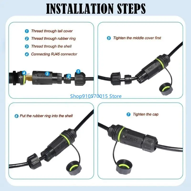 

B95C M20 RJ45 Водонепроницаемый разъем CAT6 IP68 8P8C Shield Ethernet LAN CABLE CABLE CABL