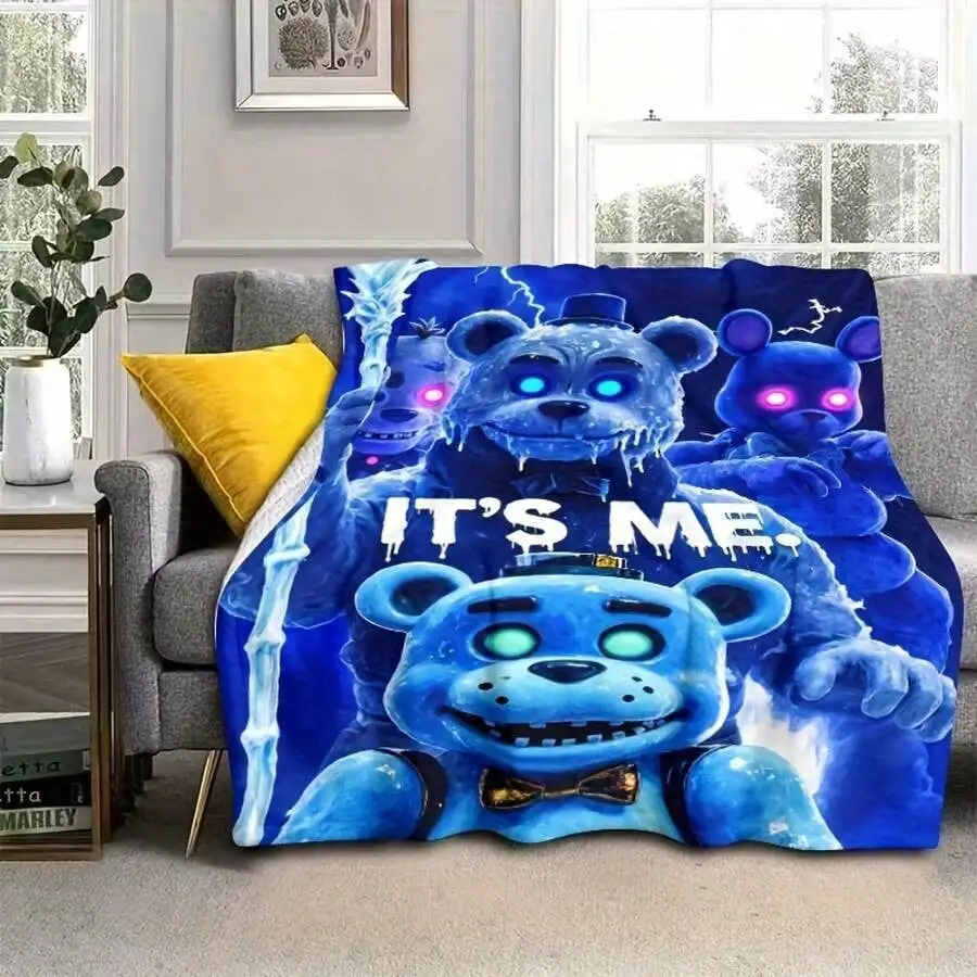 Customize Five Nights - Season 1 Poster By Dany.Themed Blanket - Comfortable Flannel Fabric, Digital Printing, Hypoallergenic, S