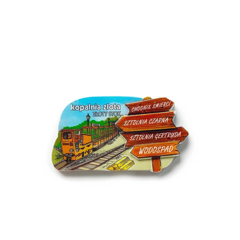 Poland Złoty Stok Gold Mine 3D Resin Fridge Magnet - Symbolic Landmark Home Decorative Kitchen Accessory