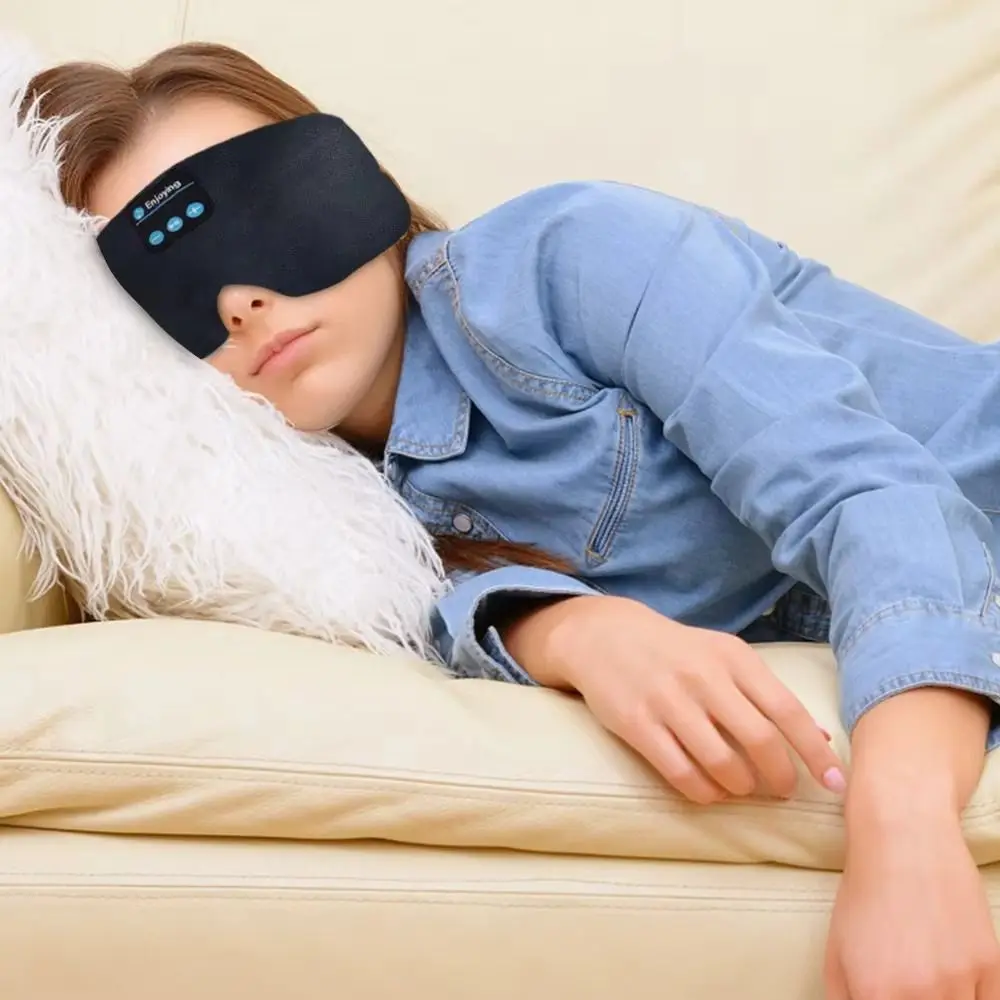 Ultra-thin Speaker Sleep Eye Mask Soft Adjustable Wireless Headphones Washable Light Blocking Wireless Sleep Mask Side Sleeper