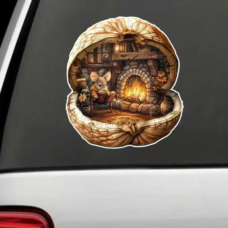 Nut House Mouse Car Sticker Waterproof Vinyl Decal on Bumper Rear Window Laptop Self-adhesive Decal For Car Accessories Y883